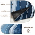 thumbnail image 5 of Hallway Runner Rug 2'x6', Abstract Blue Moire Long Non-slip Runner Rugs, Gradient Coastal Ocean Geometric Waves Outdoor Indoor Throw Floor Carpet Mat for Living Room/Bedroom/Kitchen/Office/Laundry, 5 of 9