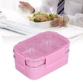 thumbnail image 4 of Greensen 304 Stainless Steel Electric Lunch Box Double Layer Insulated Lunch Box with Compartment for Office School Travel,Stainless Steel Double Layer Bento Box, 4 of 8