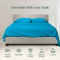thumbnail image 2 of 400 Thread Count 4 Pcs Sheet Set Deep Pocket 18 Inch 100% Egyptian Cotton Color Turquoise Size Twin, 2 of 5