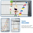 thumbnail image 5 of Bestpet 39-inch Roof Top Large Flight Parrot Bird Cage Accessories, Black, Metal, 5 of 7