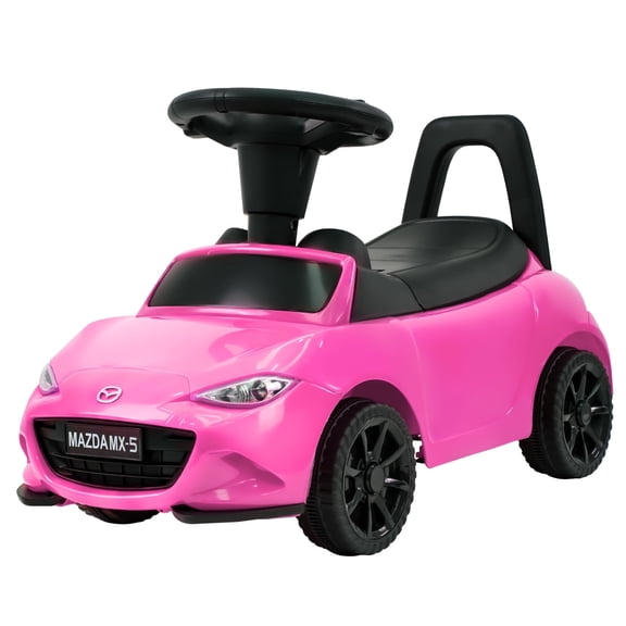 HEIMILI Mazda Kids Ride on Push Car,Child Push Walker,Sliding Toddler Toys with Engine Sound, Horn, Under Seat Storage, Baby Walking Racer Gift for Boys Girls Age 1-3 (Pink)