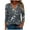 Dark Gray ①, variant on Dvprdro Women's Plus Size Floral Tunic Blouse Casual Boho Printed V Neck Loose Shirt Top Basic 3/4 Sleeve Comfy Tops