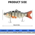 thumbnail image 3 of Leurres de Pêche pour Truites Basses 97mm Multi Joints Swimbaits Slow Swing Bionic Nage Basse Leurres de Pêche Réalistes pour les Kits de Pêche d'Eau Douce d'Eau Salée Leurres de Pêche, 3 Pack (Pack de 3-C), 3 of 7