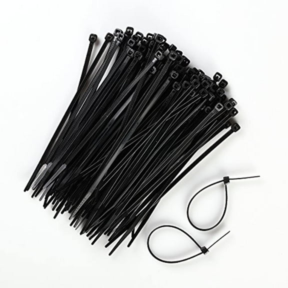 100 PACK 6" INCH ZIP TIES NYLON BLACK 40 LBS UV WEATHER RESISTANT WIRE CABLE