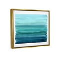 thumbnail image 3 of Stupell Industries Turquoise Gradient Shape Painting Graphic Art Metallic Gold Floating Framed Canvas Print Wall Art, Design by Allie Corbin, 3 of 6