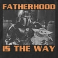 thumbnail image 2 of Men's Star Wars: The Mandalorian Fatherhood is the Way Grogu and Din Djarin Graphic Tee Black X Large, 2 of 5