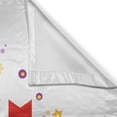 thumbnail image 3 of Ambesonne Birthday Kitchen Curtains, Party with Cones Bear, 55"x39", Red Marigold and Purple, 3 of 3