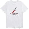 Nautica Men's 100% Cotton J Class Flag Tee Shirt | Bright White