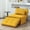 Yellow, variant on BIGSYY 4-in-1 Multi-Function Folding Ottoman Velvet Couch Bed - Adjustable Backrest for All Ages, Ideal for Living Room, Apartment & Office, Dark Grey