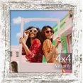 thumbnail image 1 of Vittanly 4x4 Picture Frame, Premium Material with Shatter Resistant Plexiglass, Photo Frame for Wall or Table Top Display, Distressed White, 1 Pack, 1 of 6