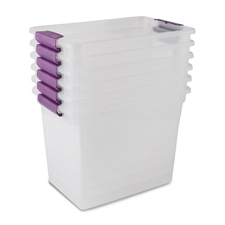 Sterilite ClearView Latch/Storage Bin - Purple 66 qt; 16.5 gal