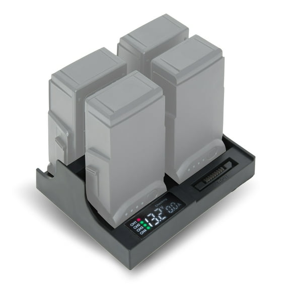 Ultimaxx DJI Mavic Air Accessories, 4 In 1 Rapid Battery Smart Charger Doc Multi Battery Intelligent Charging Hub With Charge Indicator LCD Display