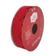 Holiday Time Red Polyester Felt Rick Rack Trim/Ribbon, 5 Yards. Great for Decorating