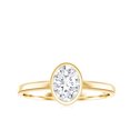 thumbnail image 4 of Lab Created Diamond Solitaire Ring - 1 Carat - Oval Engagement Ring - EF-VS Grade, 18K Yellow Gold, US 8.00, 4 of 8