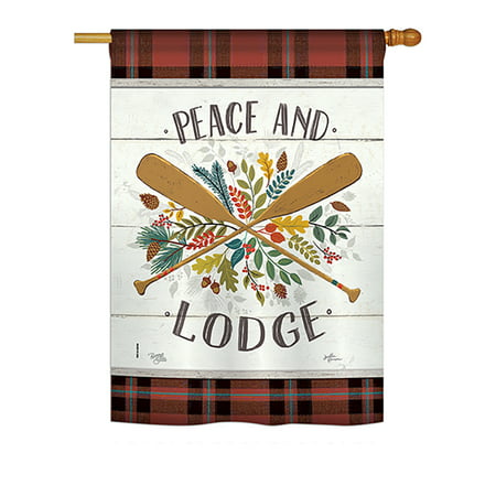 UPC 710320090741 product image for Peace And Lodge Nature - Everyday Impressions Decorative Vertical House Flag - P | upcitemdb.com