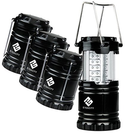 Etekcity 4 Pack Portable LED Camping Lantern with 12 AA Batteries - Survival