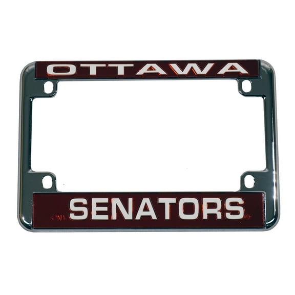 Ottawa Hockey Senators Chrome Motorcycle License Plate Frame - also Recreational Vehicles, RVs, Bikes & Scooters