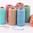 thumbnail image 3 of Matsuzay Cuerda de algodón de colores para panaderos, artesanías rústicas, accesorios hechos a mano, cuerda de algodón, cordón de algodón Tela de costura y artesanía rojo azul + blanco Matsuzay JJ20169-20, 3 of 6
