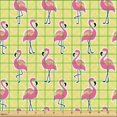 thumbnail image 2 of Ambesonne Summer Pink Fabric by the Yard Upholstery, Repetitive Flamingos, 5 Yards, Pastel Yellow, 2 of 5