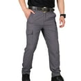 thumbnail image 1 of Qarigey Pantalones Cargo de secado rápido para hombre, impermeables, de fondo largo, de gran tamaño, transpirables, para senderismo, Prendas para la parte inferior del cuerpo Gris 4XL, 1 of 6