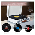 thumbnail image 5 of Tocadiscos Vintage Portafolio Bocinas Portátil Con Bluetooth blanco, 5 of 5