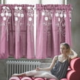 thumbnail image 3 of Dvruxg Embroidered Short Curtain - Bow Ties & Checkered Border Design, Polyester Material for Durability and Easy Care, for Kitchen & Bathroom Use, 3 of 5