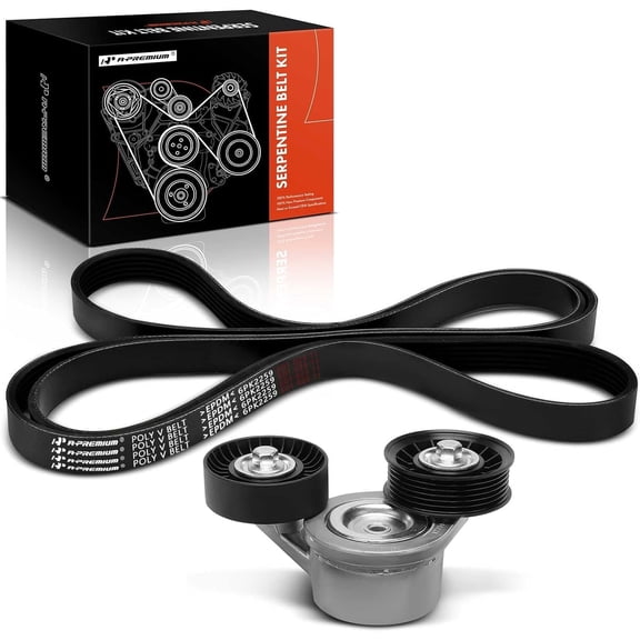 A-Premium Engine Serpentine Belt Drive Kit with Tensioner Compatible with Ram & Jeep & Dodge & Chrysler Cars - 1500, Dakota, Grand Cherokee, Commander, Ram 1500, Ram 2500, Durango, Aspen