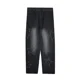 thumbnail image 3 of Pantalones vaqueros masculinos de pierna ancha, pantalones con estrellas, pantalones vaqueros gráficos de hip hop para hombres, rectos, negros, estéticos, primavera otoño, tallas XS, algodón, Kpop, 3 of 5