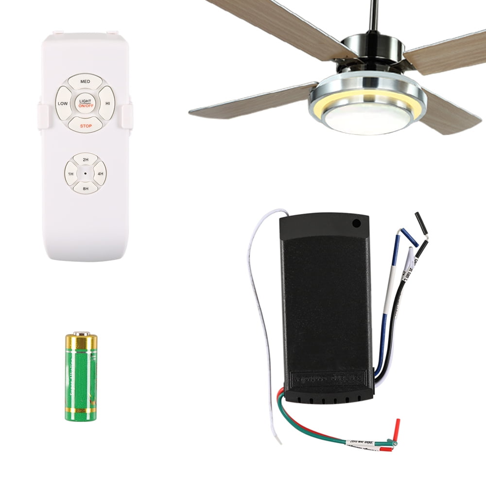 3-in-1 Small Size Universal Ceiling Fan Remote Control Kit with Light and  Timing, Wireless Remote Control and Receiver Kits for Ceiling Fan Lamp 