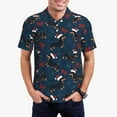 thumbnail image 3 of Rocae Christmas Dachshund for Men's Short Sleeve Polo Shirt, Quick Drying Performance Moisture Wicking Sports Men's Golf Shirt X-Large, 3 of 9
