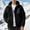 Black, variant on Men's Polar Lined Jacket Warm Full Zip Up Thick Jacket Soft Outwear Winter Coat with Zipper Pocket,For men in autumn and winter, there are warm, thickened jackets, warm jackets