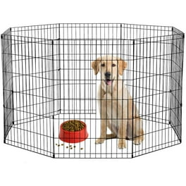 Pet Playpen Exercise Pen Dog fence Animal Kennel Cage Yard Travel Camping Wire Metal Portable Folding Indoor Outdoor Crate for Dogs with Door 24inches 8 panels and 16 panels 6424 inches Black Walmart....