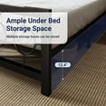 thumbnail image 6 of Sifurni Twin Size Metal Platform Bed Frame with Modern & Vintage Headboard and Footboard, Black, 6 of 10