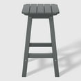 thumbnail image 3 of WestinTrends Malibu 24" HDPE Outdoor Patio Counter High Backless Square Bar Stools Set of Two, Gray, 3 of 8