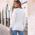 thumbnail image 5 of SUNBS Long Sleeve Shirts for Women Casual Work Tops Crewneck Blouses Loose Fit Clothes Trendy, 5 of 7