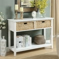 thumbnail image 2 of Bowery Hill Table Console en Blanc, 2 of 6