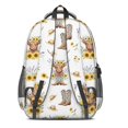 thumbnail image 3 of Highland Cow and Sunflower Print Backpack for School, Cute School Bag with Adjustable Shoulder Straps and Padded Back, 16.9"x12.6"x5.9", 3 of 5