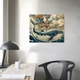 thumbnail image 4 of Orinice Cute Cat Fine Art Aesthetic Poster & Print Wall Painting for Home Decor, Canvas Wall Art for Living Room Bedroom Office Kitchen Bathroom, Fashion Kitchen Wall Pictures, Pack of 2 20x16in, 4 of 6