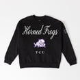 thumbnail image 5 of Women's Gameday Couture Black TCU Horned Frogs Oversized Legacy Club Black Label Premium Fleece Sweatshirt, 5 of 5