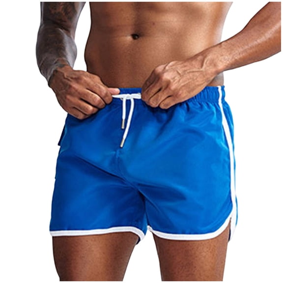 Mens 3" Hawaiian Shorts Drawstring Elastic Waist with Pockets Quick Dry Swim Trunks Beach Outfits Fathers Gift