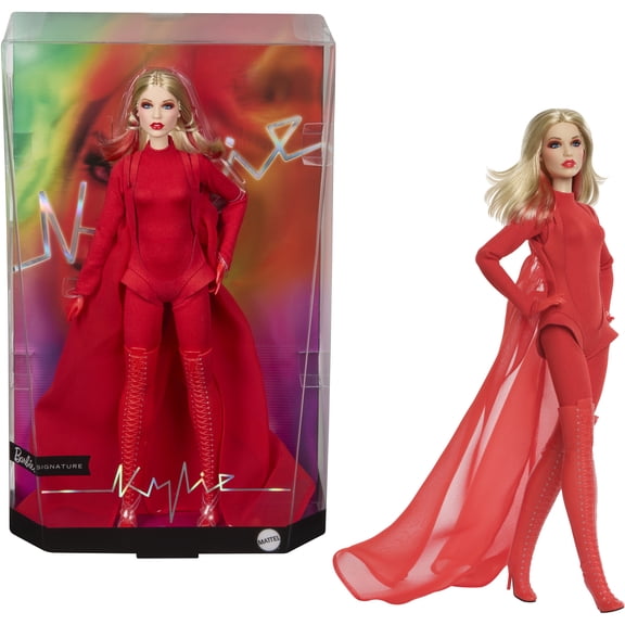 Barbie Signature Kylie Minogue Collectible Doll in Red “Padam Padam” Music Video Outfit