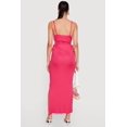 thumbnail image 3 of Women's Ribbed Knit Drawstring Keyhole Detail Side Slit Maxi Dress, 3 of 3
