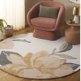thumbnail image 2 of SAFAVIEH Jardin Jessie Floral Area Rug, Ivory/Beige, 6' x 6' Round, 2 of 7