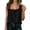 Black, variant on Linen Tank Tops for Women 2026 Summer Casual Loose Square Neck Cute Bow Front Sleeveless Blouses Beach Vacation Shirt