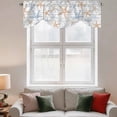 thumbnail image 3 of Retro Starfish Tie Up Valances Curtain, Adjustable Kitchen Wood Grain Valances for Windows Decor, Rod Pocket Short Curtains Set for Bedroom/Bathroom, 60"x18", 3 of 9