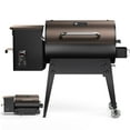 thumbnail image 1 of KingChii Gril à Granules de Bois et Fumoir de 456 Po2 avec Contrôle Automatique de la Température, Pieds Pliables pour un Rangement et un Transport Faciles, Gril BBQ Multifonction pour la Cuisson en Plein Air, 1 of 7