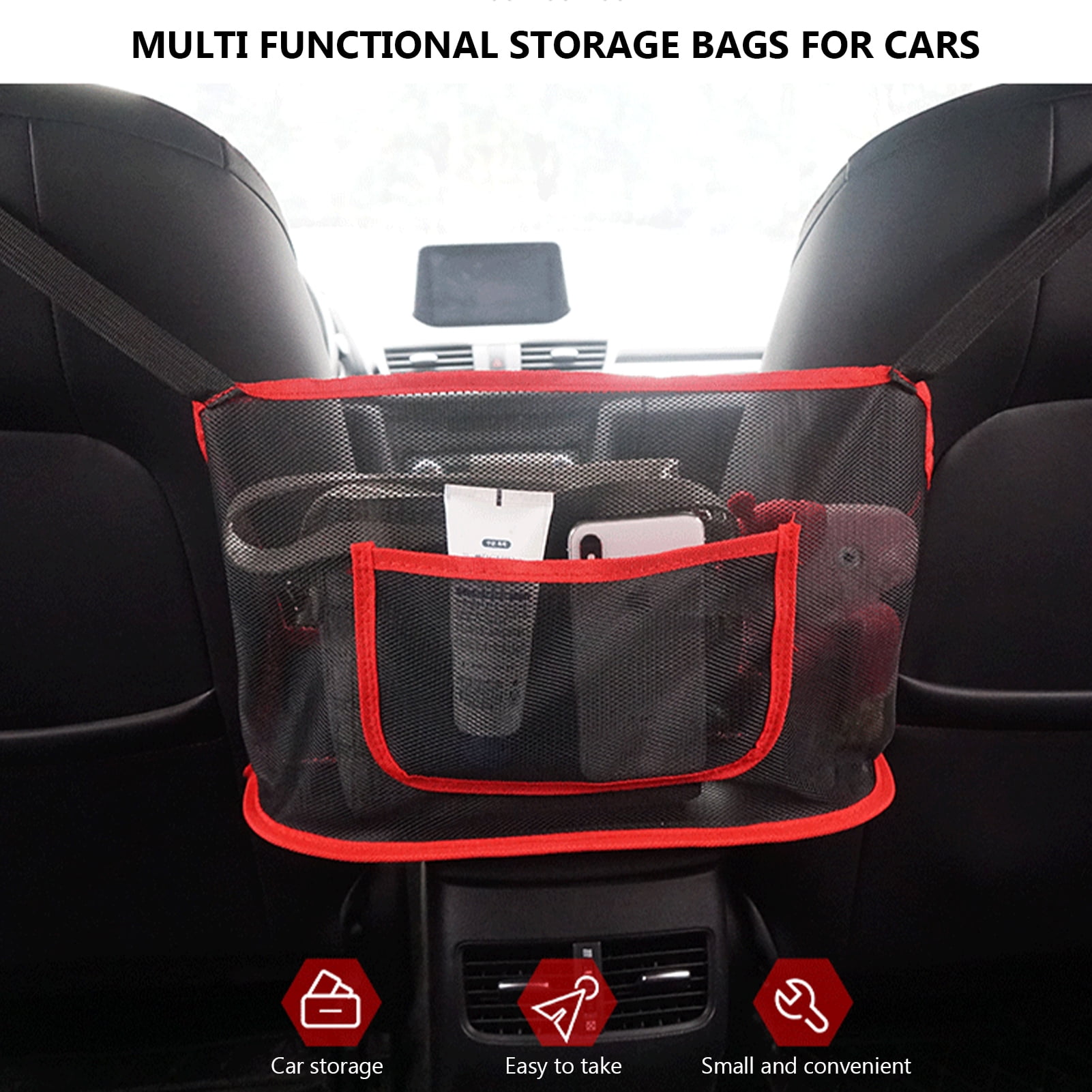 Arealer Car Net Pocket Handbag Holder 