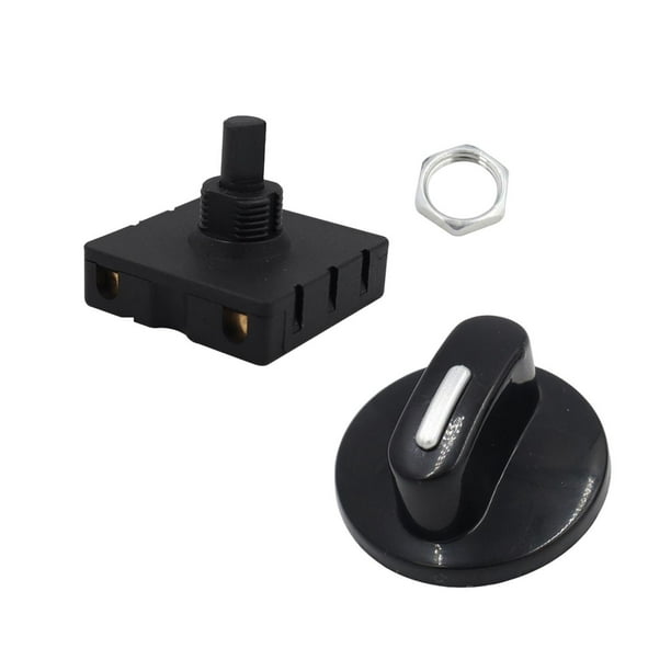Sidaley Interruptor giratorio del ventilador de 4 posiciones y 3 velocidades Selector Regulador de velocidad del ventilador Accesorios para vehículos recreativos Estilo A