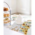 thumbnail image 4 of Sunflower Kitchen Dish Towels for Drying Dishes Set of 3, Summer Botanical Checkered Yellow Floral Waffle Weave Microfiber Hand Tea Bathroom Towels Quick Dry & Absorbent Towel 12x12, 4 of 7