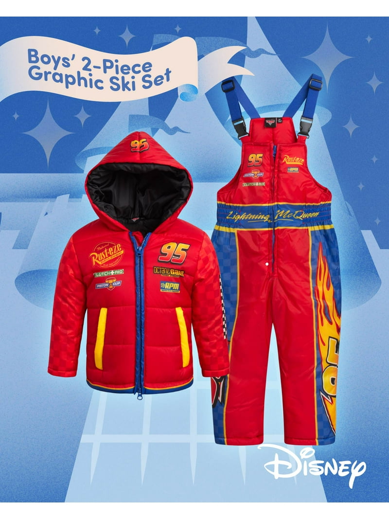 Disney Little Boys Snowsuit Set - 2 Piece Toy Story, Cars, Mickey